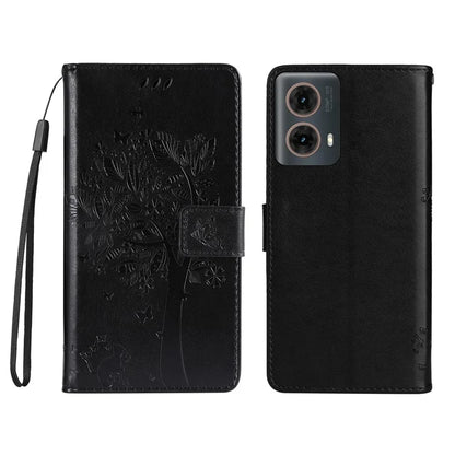 KT Imprinting Flower Series-3 For Motorola Moto G85 5G / S50 Neo 5G Case Wallet Card Slots Leather Phone Cover