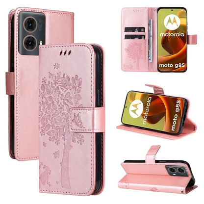 KT Imprinting Flower Series-3 For Motorola Moto G85 5G / S50 Neo 5G Case Wallet Card Slots Leather Phone Cover
