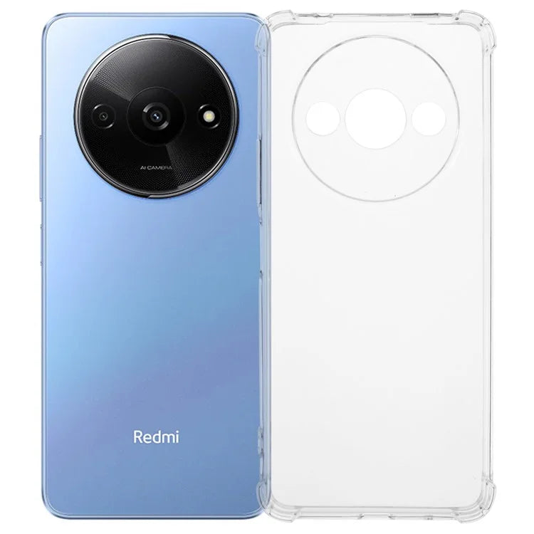 For Xiaomi Redmi A3 / Poco C61 4G Cover Reinforced Four Corner Clear TPU Phone Case