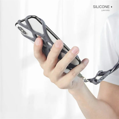 Neck Strap Silicone Phone Holder Cord Compatible with 4.0-6.2 inch Smartphones