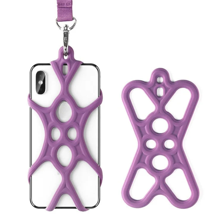 Neck Strap Silicone Phone Holder Cord Compatible with 4.0-6.2 inch Smartphones