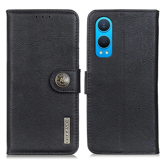 KHAZNEH For OnePlus Nord CE4 Lite 5G / Oppo K12x 5G (China) Case Cowhide Texture Leather Wallet Stand Cover