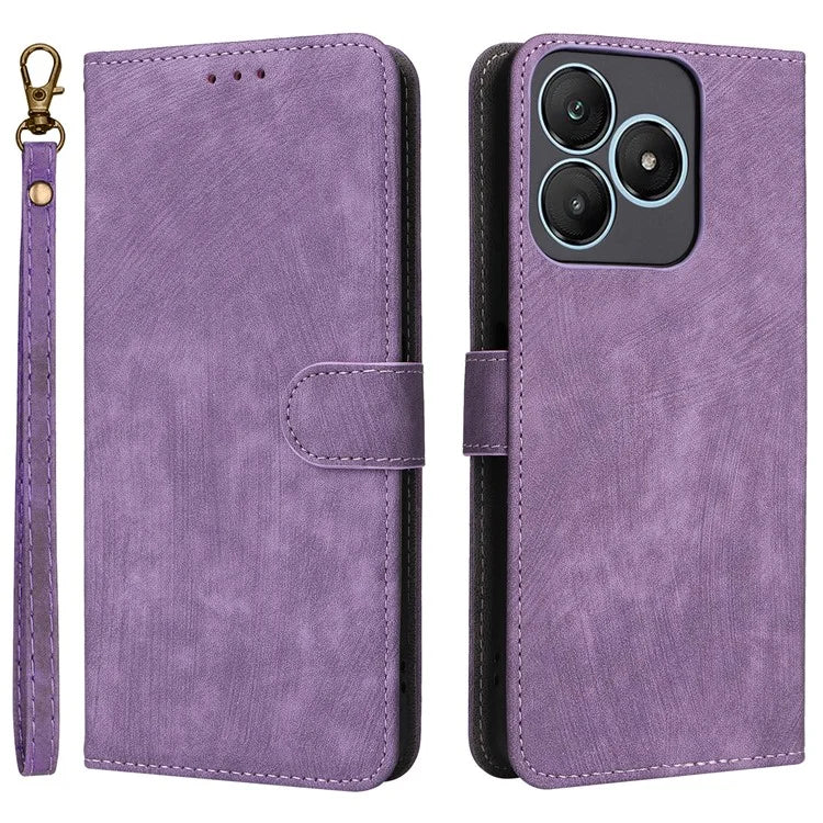 For Wiko T20 Leather Case RFID Blocking Wallet Phone Cover with Strap