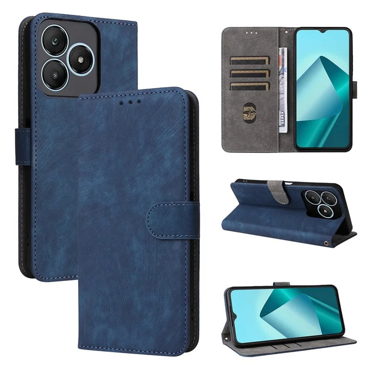 For Wiko T20 Leather Case RFID Blocking Wallet Phone Cover with Strap