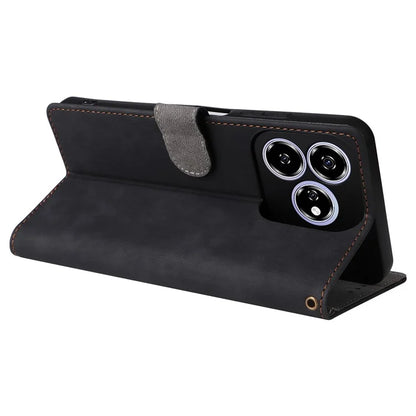 For ZTE Axon 60 ( ZTE Blade V60) Leather Case RFID Blocking Wallet Phone Cover with Strap