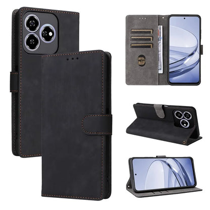 For ZTE Axon 60 ( ZTE Blade V60) Leather Case RFID Blocking Wallet Phone Cover with Strap