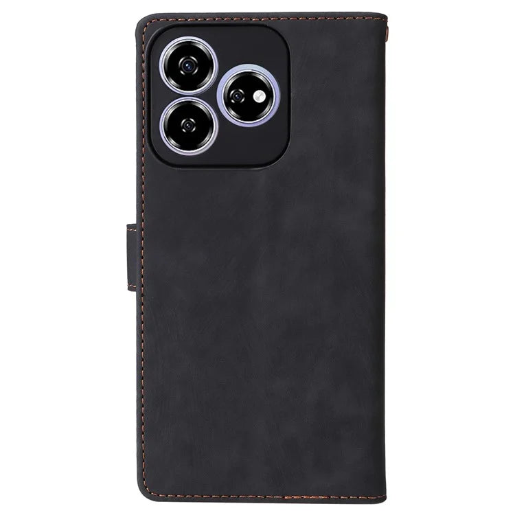 For ZTE Axon 60 ( ZTE Blade V60) Leather Case RFID Blocking Wallet Phone Cover with Strap
