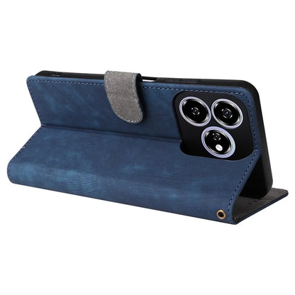 For ZTE Axon 60 ( ZTE Blade V60) Leather Case RFID Blocking Wallet Phone Cover with Strap