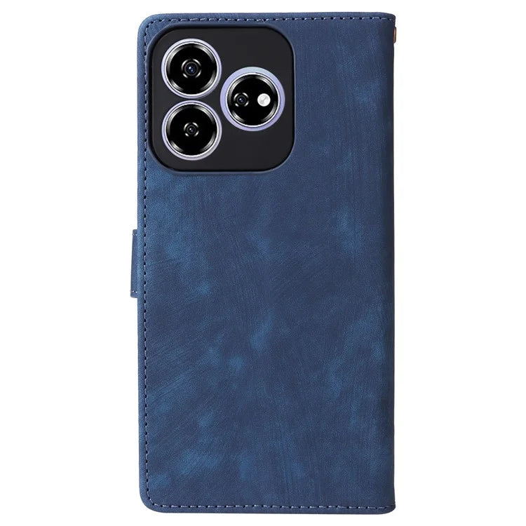 For ZTE Axon 60 ( ZTE Blade V60) Leather Case RFID Blocking Wallet Phone Cover with Strap