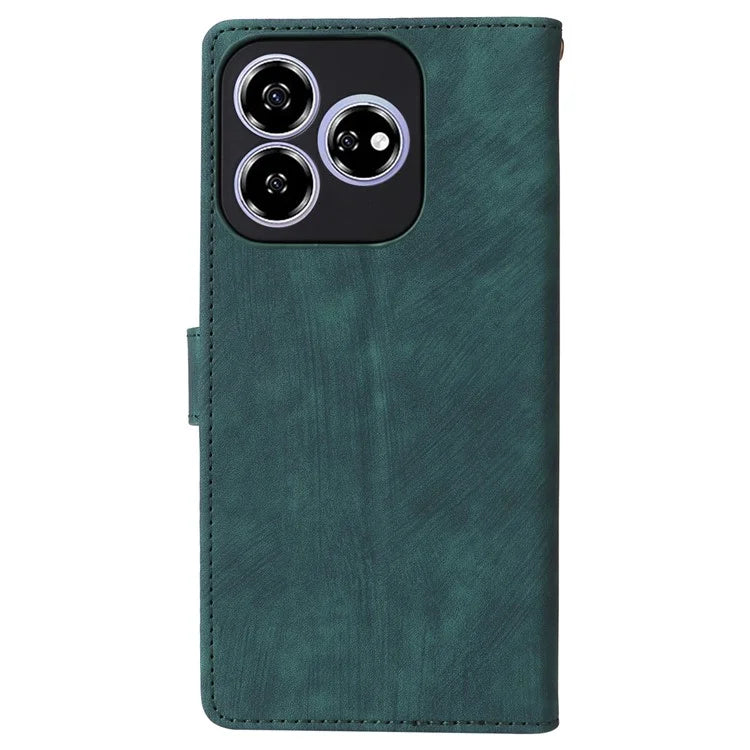 For ZTE Axon 60 ( ZTE Blade V60) Leather Case RFID Blocking Wallet Phone Cover with Strap
