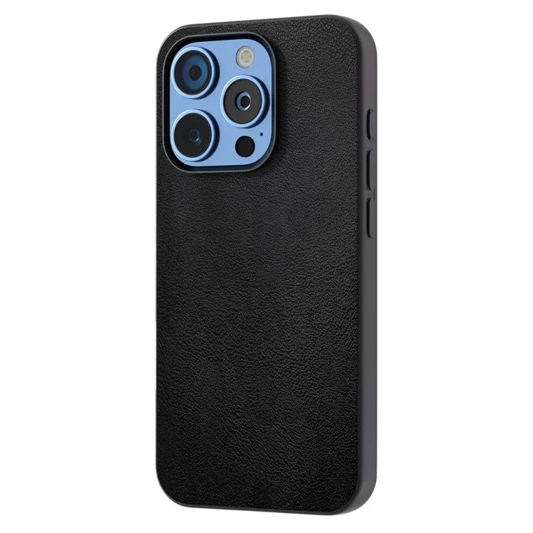 For iPhone 16 Pro Max Case PU Leather Coated TPU+PC Hybrid Phone Cover