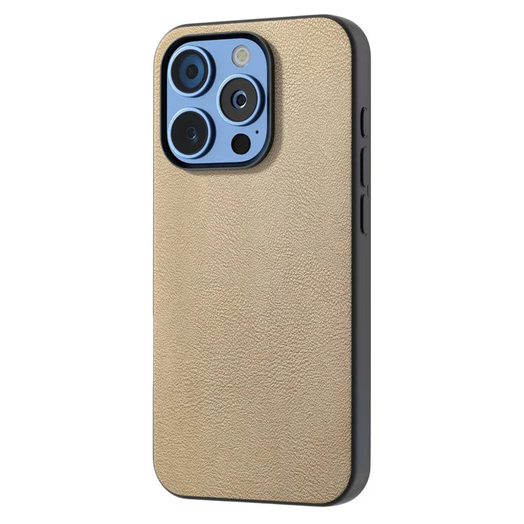 For iPhone 16 Pro Max Case PU Leather Coated TPU+PC Hybrid Phone Cover