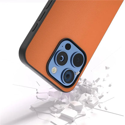 For iPhone 16 Pro Max Case PU Leather Coated TPU+PC Hybrid Phone Cover