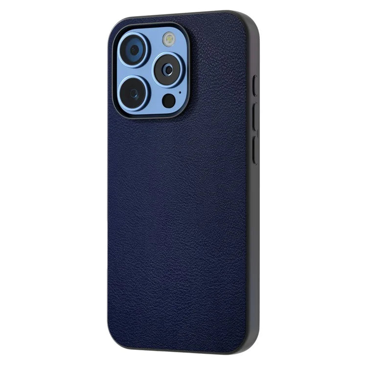 For iPhone 16 Pro Max Case PU Leather Coated TPU+PC Hybrid Phone Cover