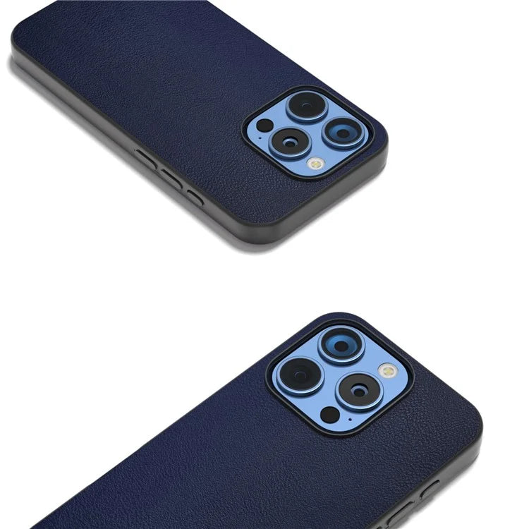 For iPhone 16 Pro Max Case PU Leather Coated TPU+PC Hybrid Phone Cover