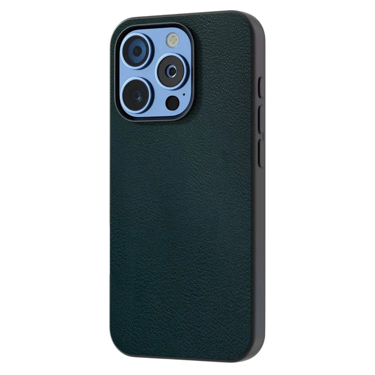 For iPhone 16 Pro Max Case PU Leather Coated TPU+PC Hybrid Phone Cover