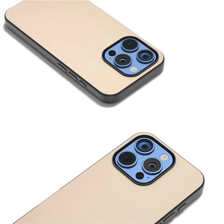 For iPhone 16 Pro Max Case PU Leather Coated TPU+PC Hybrid Phone Cover