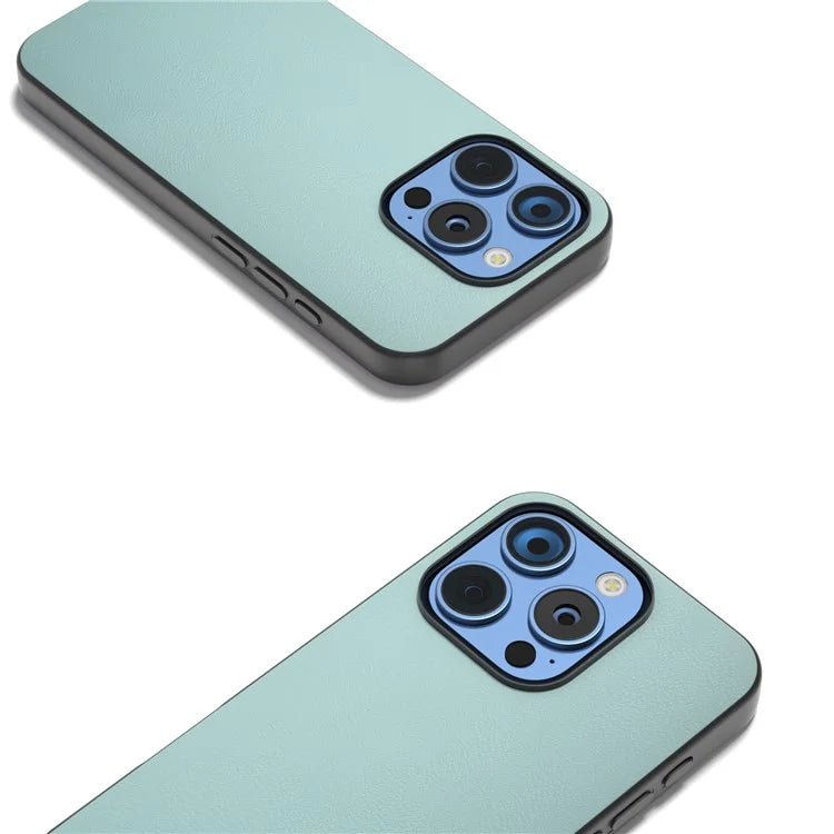 For iPhone 16 Pro Max Case PU Leather Coated TPU+PC Hybrid Phone Cover