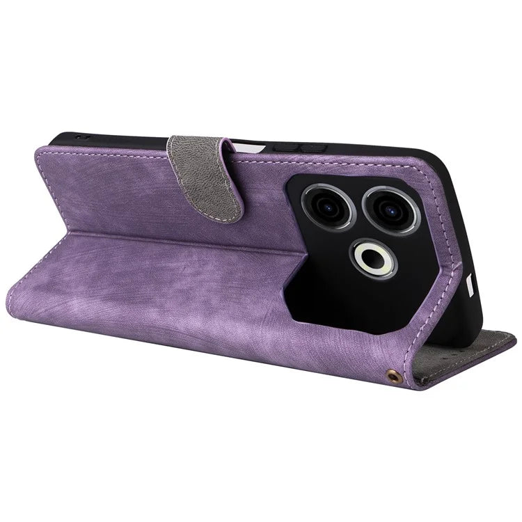 For TECNO Pova 6 Neo Case RFID Blocking PU Leather Wallet Stand Phone Cover