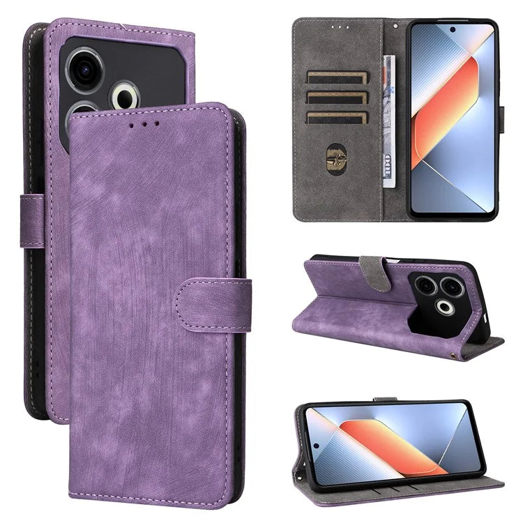 For TECNO Pova 6 Neo Case RFID Blocking PU Leather Wallet Stand Phone Cover
