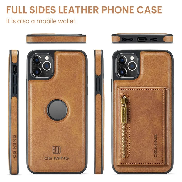 DG.MING M5 Series For iPhone 11 Pro Case Detachable Magnetic Leather Phone Cover with Card Slots