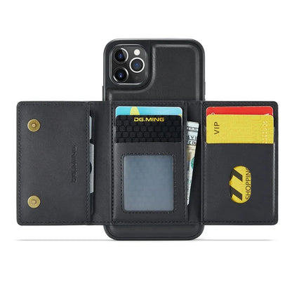 DG.MING M5 Series For iPhone 11 Pro Case Detachable Magnetic Leather Phone Cover with Card Slots