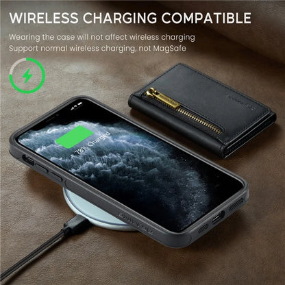 DG.MING M5 Series For iPhone 11 Pro Case Detachable Magnetic Leather Phone Cover with Card Slots