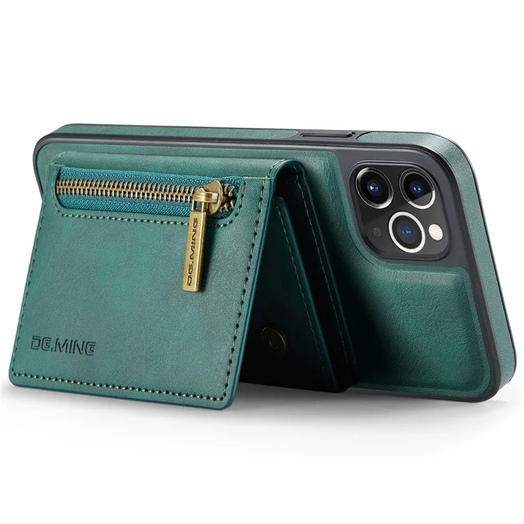 DG.MING M5 Series For iPhone 11 Pro Case Detachable Magnetic Leather Phone Cover with Card Slots