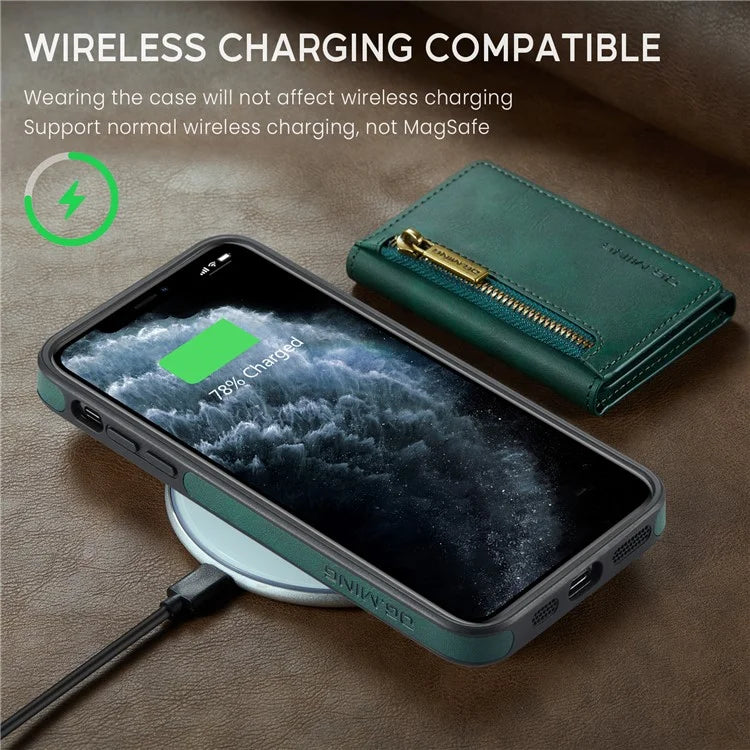 DG.MING M5 Series For iPhone 11 Pro Case Detachable Magnetic Leather Phone Cover with Card Slots