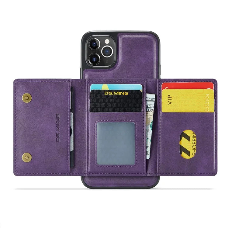 DG.MING M5 Series For iPhone 11 Pro Case Detachable Magnetic Leather Phone Cover with Card Slots