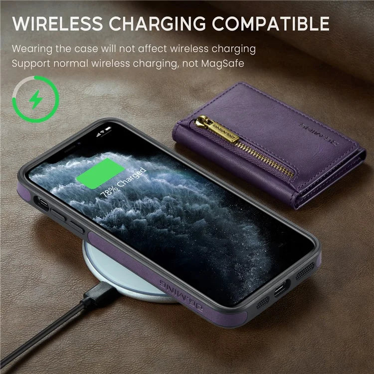 DG.MING M5 Series For iPhone 11 Pro Case Detachable Magnetic Leather Phone Cover with Card Slots