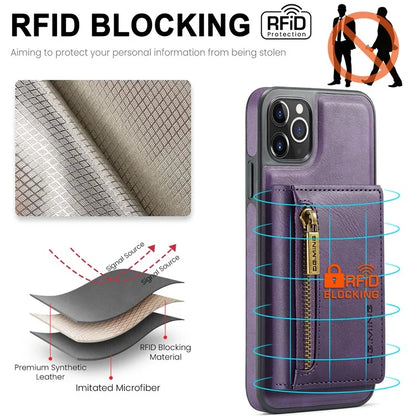 DG.MING M5 Series For iPhone 11 Pro Case Detachable Magnetic Leather Phone Cover with Card Slots
