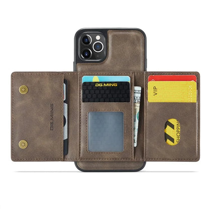 DG.MING M5 Series For iPhone 11 Pro Case Detachable Magnetic Leather Phone Cover with Card Slots