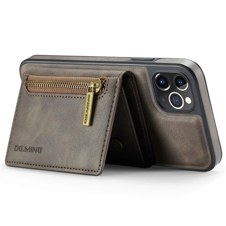DG.MING M5 Series For iPhone 11 Pro Case Detachable Magnetic Leather Phone Cover with Card Slots