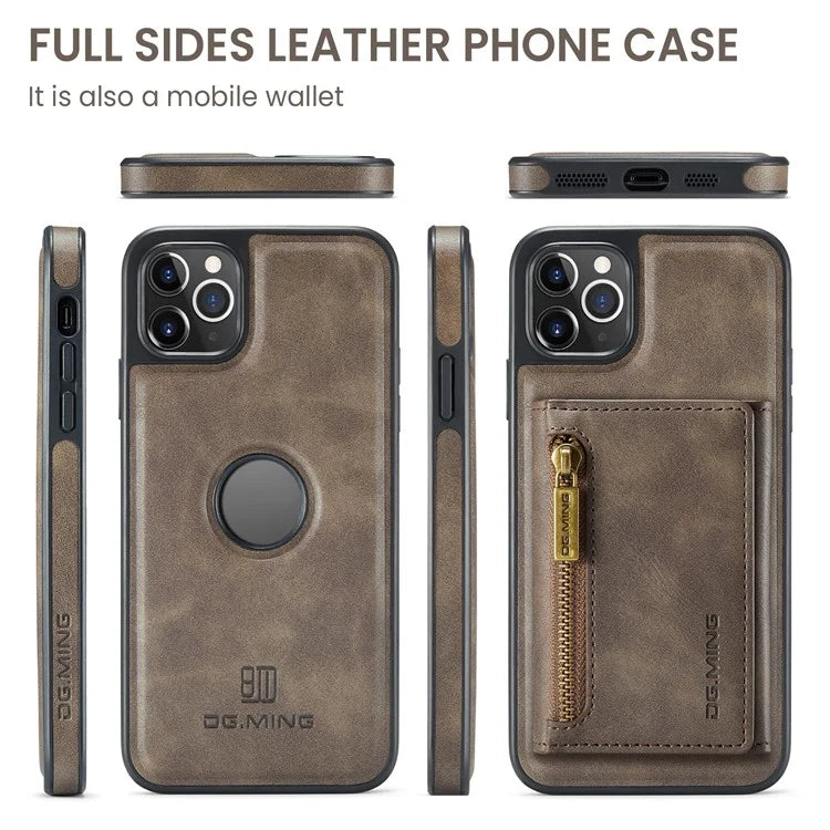 DG.MING M5 Series For iPhone 11 Pro Case Detachable Magnetic Leather Phone Cover with Card Slots