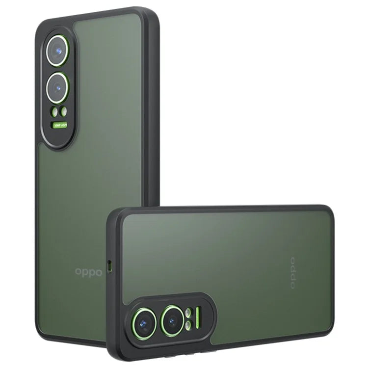 For Oppo K12x 5G (China) / OnePlus Nord CE4 Lite 5G Case Skin-Touch Matte TPU+PC Phone Cover, Transparent Black