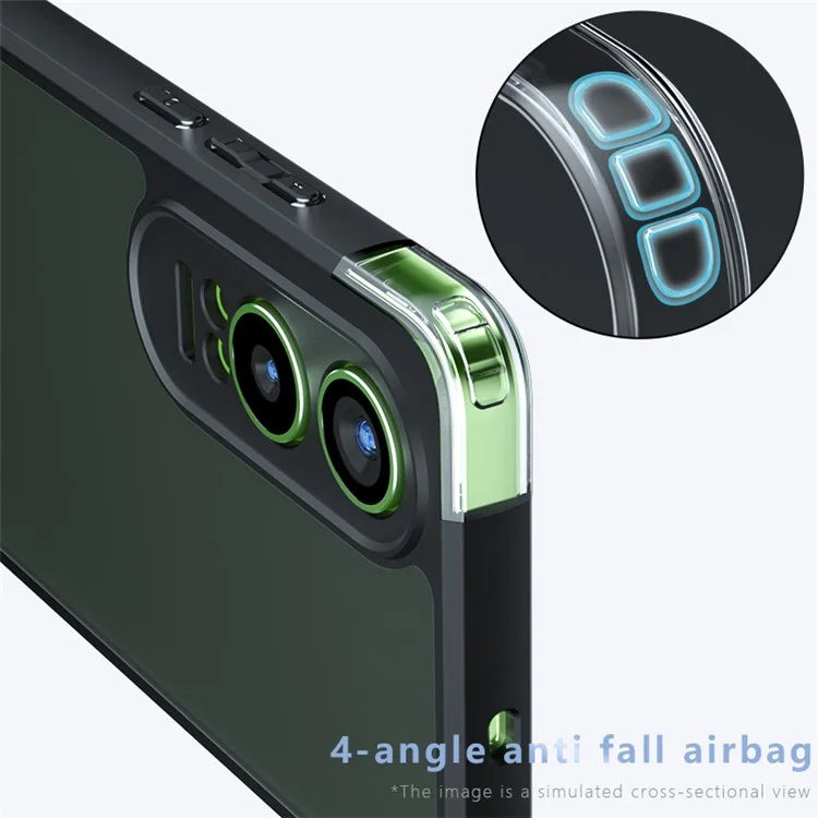 For Oppo K12x 5G (China) / OnePlus Nord CE4 Lite 5G Case Skin-Touch Matte TPU+PC Phone Cover, Transparent Black