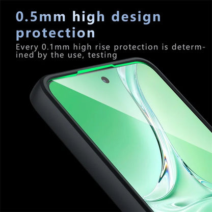 For Oppo K12x 5G (China) / OnePlus Nord CE4 Lite 5G Case Skin-Touch Matte TPU+PC Phone Cover, Transparent Black