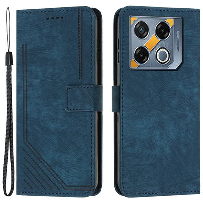 For Infinix GT 20 Pro 5G Phone Case Lines Imprinted Shockproof Leather Wallet Stand Cover