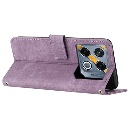 For Infinix GT 20 Pro 5G Phone Case Lines Imprinted Shockproof Leather Wallet Stand Cover