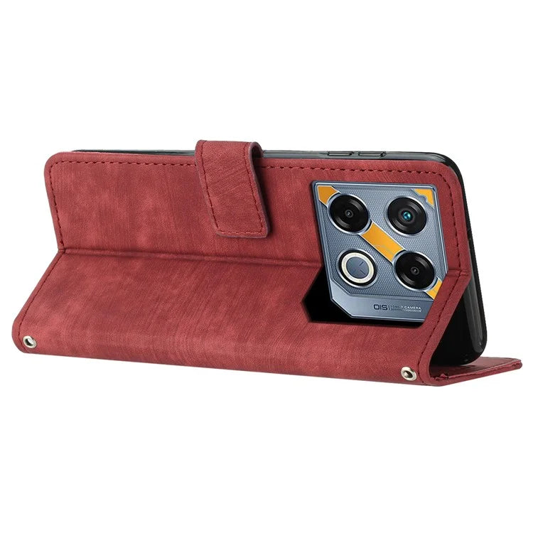 For Infinix GT 20 Pro 5G Phone Case Lines Imprinted Shockproof Leather Wallet Stand Cover