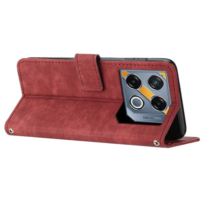 For Infinix GT 20 Pro 5G Phone Case Lines Imprinted Shockproof Leather Wallet Stand Cover
