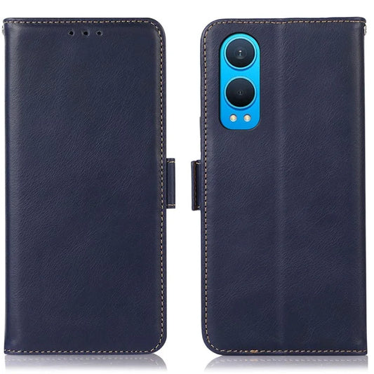 For OnePlus Nord CE4 Lite 5G / Oppo K12x 5G (China) Case Genuine Cow Leather Phone Cover RFID Blocking