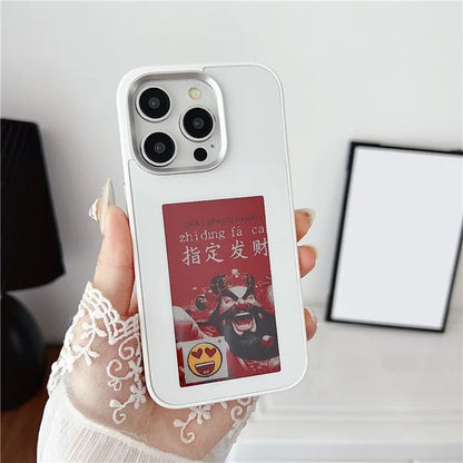 For iPhone 14 Pro Max E Ink Phone Case Customized Screen Pattern Four Color Display