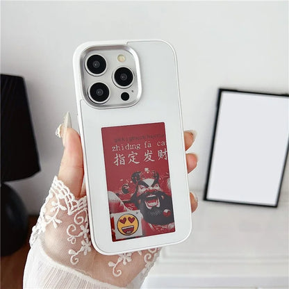 For iPhone 14 Pro E Ink Phone Case 4-Color DIY Display Imaging Back Cover