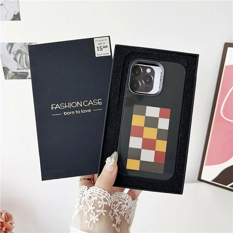For iPhone 13 / 14 E Ink Phone Case 4-Color Screen, DIY Wireless NFC Photo Display