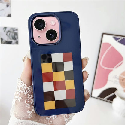 For iPhone 13 / 14 E Ink Phone Case 4-Color Screen, DIY Wireless NFC Photo Display