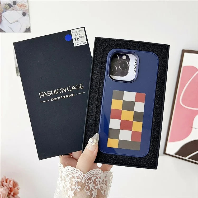 For iPhone 13 / 14 E Ink Phone Case 4-Color Screen, DIY Wireless NFC Photo Display
