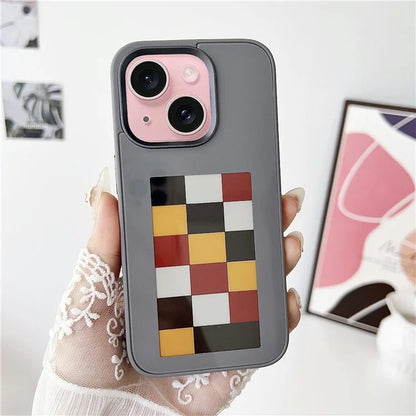 For iPhone 13 / 14 E Ink Phone Case 4-Color Screen, DIY Wireless NFC Photo Display