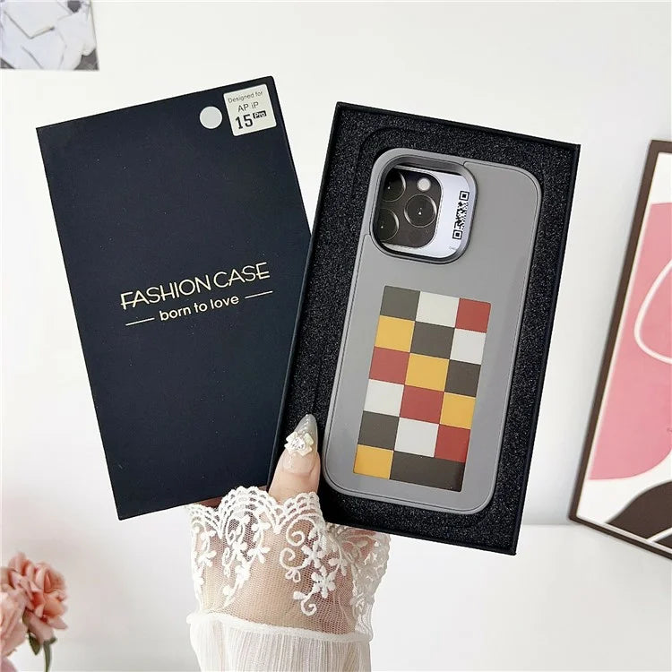 For iPhone 13 / 14 E Ink Phone Case 4-Color Screen, DIY Wireless NFC Photo Display